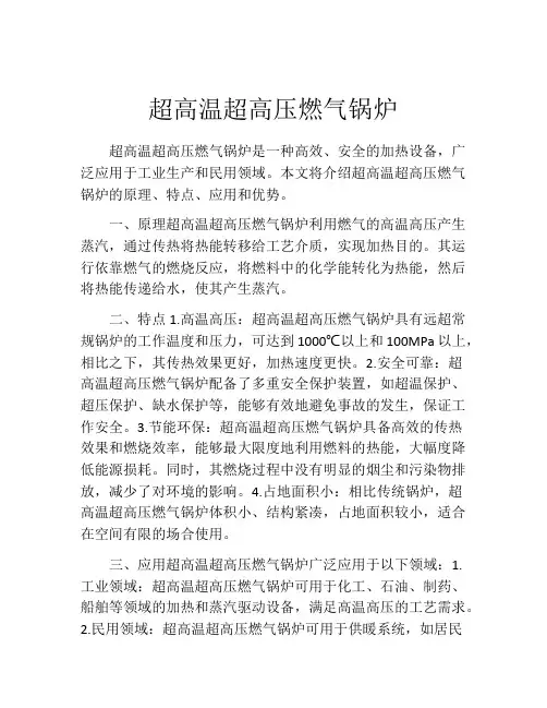 超高温超高压燃气锅炉