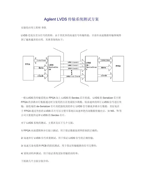 Agilent LVDS传输系统测试方案