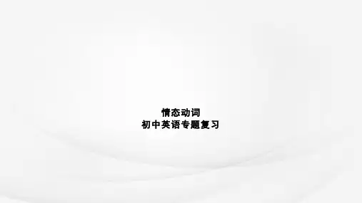情态动词(15张PPT)初中英语专项复习课件