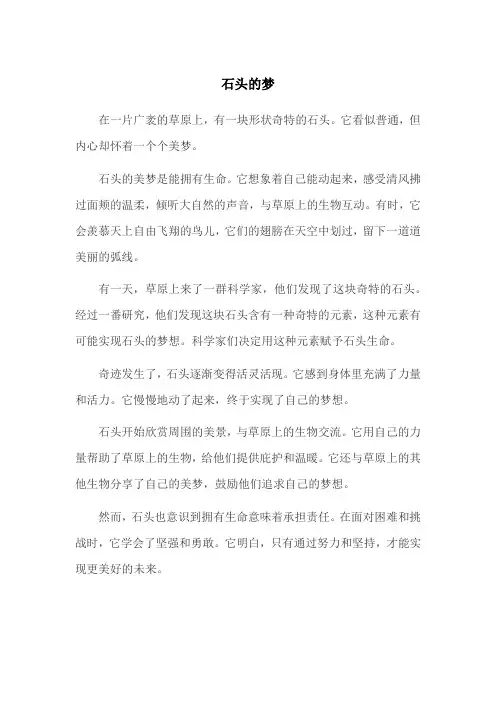 短文《石头的美梦》