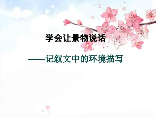环境描写作文指导44510精品PPT课件