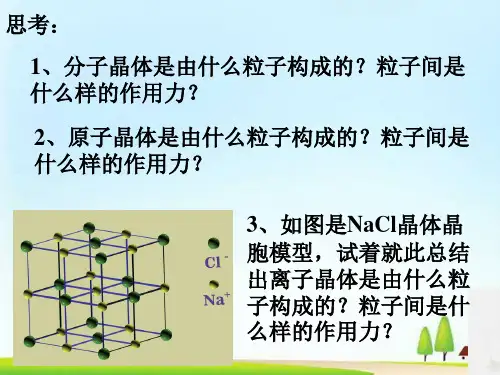 人教版化学选修三第三章第四节  离子晶体课件16ppt