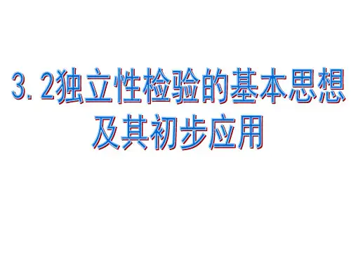 高中数学人教A版选修2-3第三章：3.2独立性检验的基本思想及其初步应用 课件