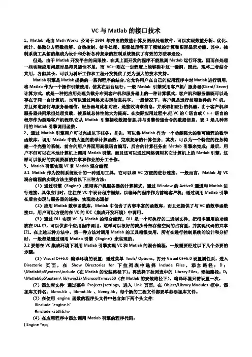 VC与Matlab的接口技术