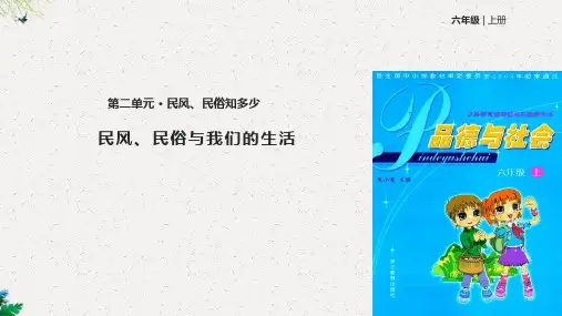 六年级上品德与社会课件-2.2 民风、民俗与我们的生活｜浙教版(共14张PPT)