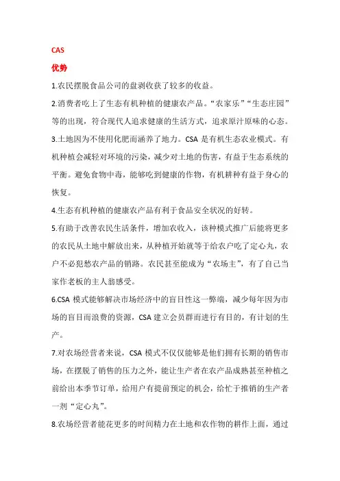 csa优缺点简介