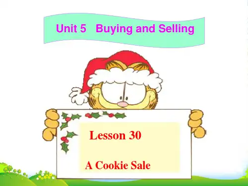 冀教版八年级英语下册Unit 5 Buying and Selling lesson 30课件