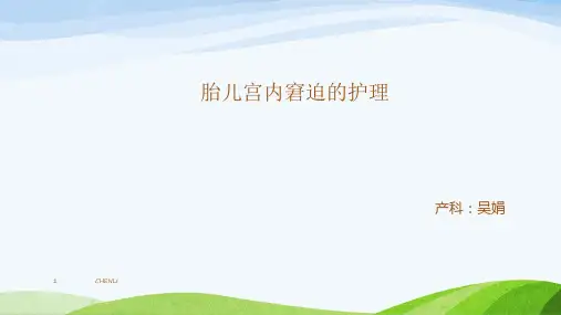 胎儿宫内窘迫的护理PPT课件
