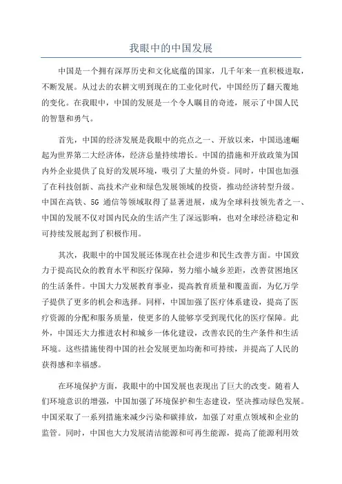 我眼中的中国发展