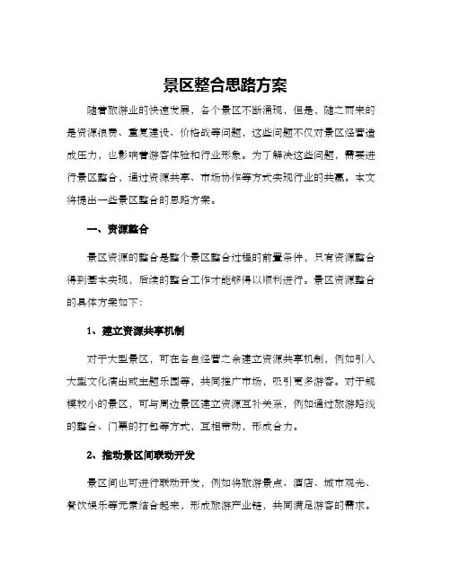 景区整合思路方案