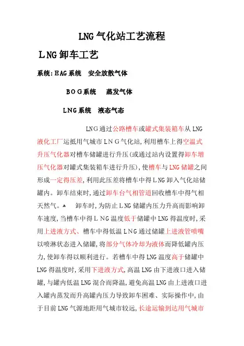 LNG气化站工艺流程