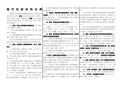 词性分类(实词和虚词)