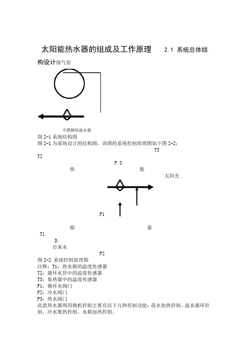 太阳能热水器的组成及工作原理