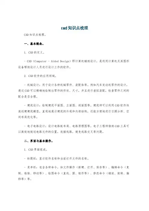 cad知识点梳理