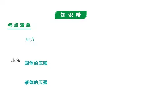 广东省2019年中考物理总复习课件：第七章-第一节-固体压强-液体压强(共36张PPT)