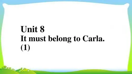 人教九年级英语全册口头翻译精练Unit8ItmustbelongtoCarla完美