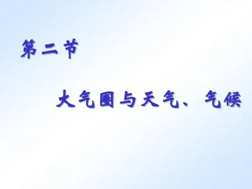 第二单元第二节 大气圈与天气气候