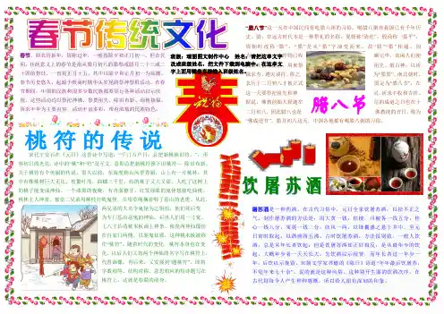 春节传统文化1890A3新年春节电子小报成品欢度春节手抄报模板新年快乐电子简报小学生传统节日板报