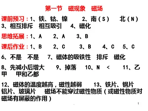 电与磁-答案全PPT课件