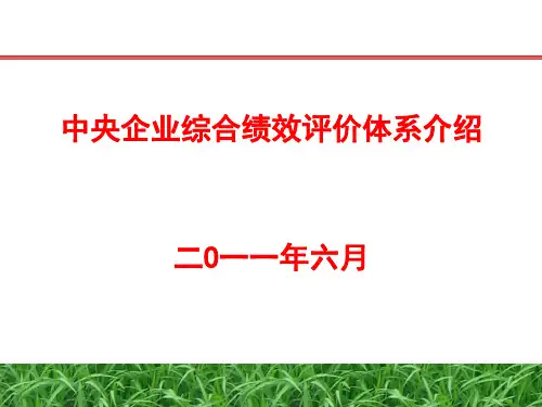 中央企业综合绩效评价体系
