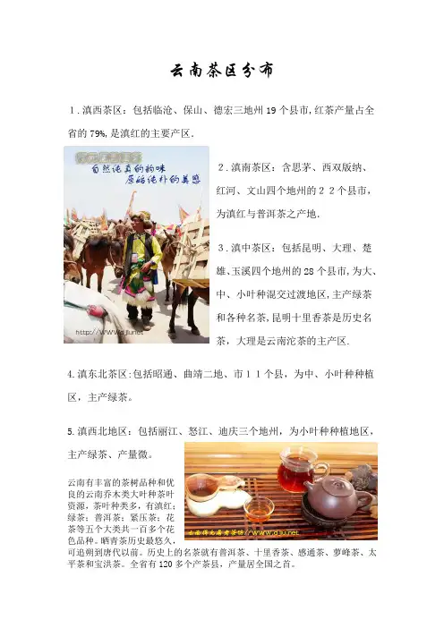 云南茶区分布