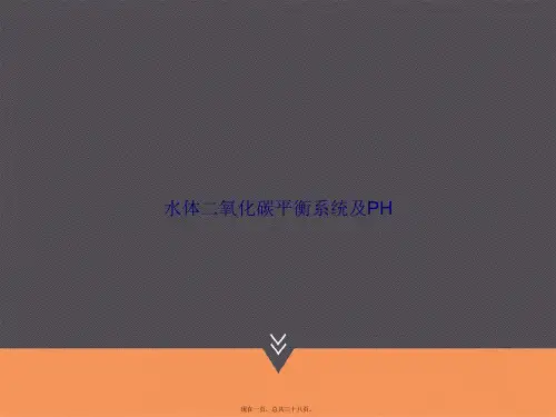 水体二氧化碳平衡系统及PH讲课文档
