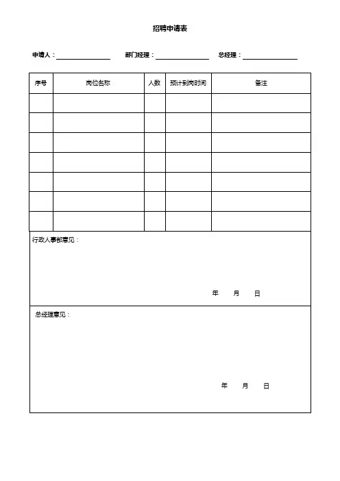 办公常用表格大全(1)-35个【精编】.doc