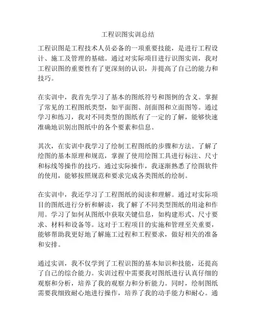 工程识图实训总结