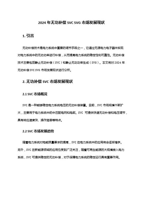 2024年无功补偿SVC SVG市场发展现状