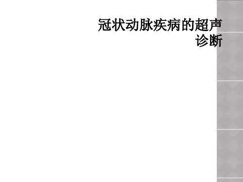 冠状动脉疾病的超声诊断