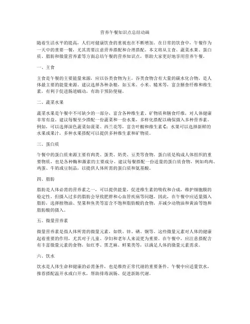 营养午餐知识点总结动画