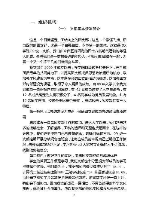 团支部简介
