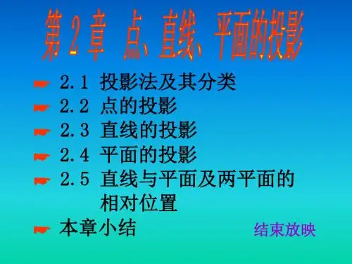 第二章点、直线、平面的投影