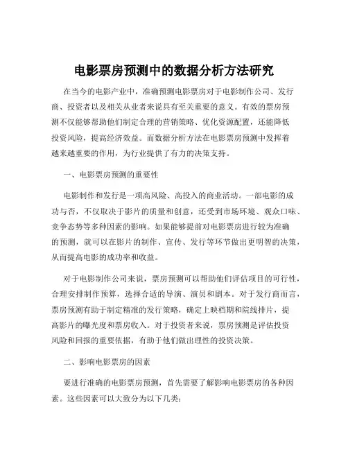 电影票房预测中的数据分析方法研究