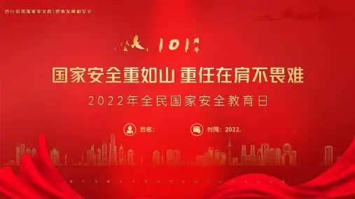 小学4月15日第七个国家安全教育日介绍PPT