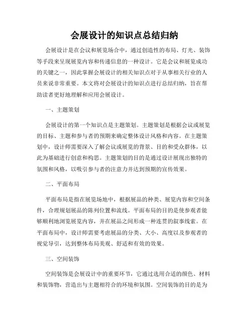 会展设计的知识点总结归纳