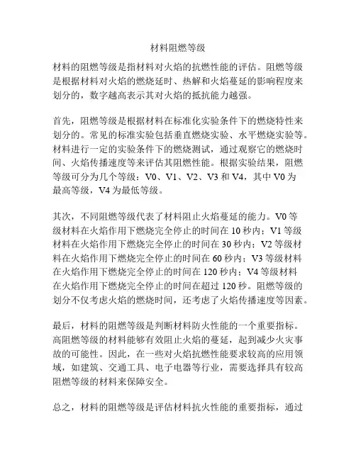 材料阻燃等级