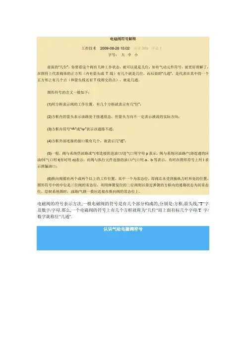 电磁阀符号解释