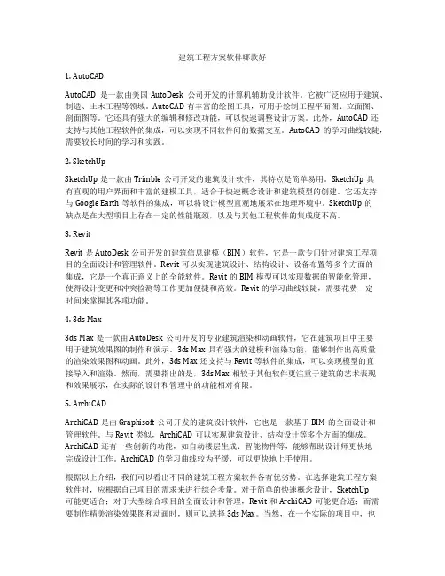 建筑工程方案软件哪款好