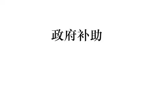 《高级财务会计》——政府补助