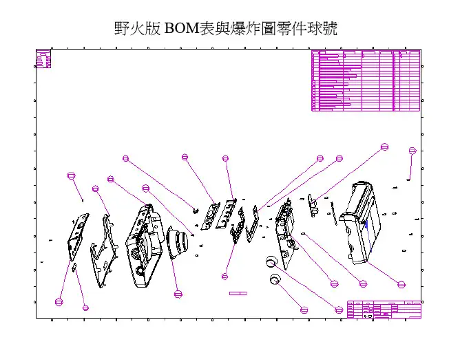 Pro-E野火版 BOM表与爆炸图零件球号的自动形成与应用