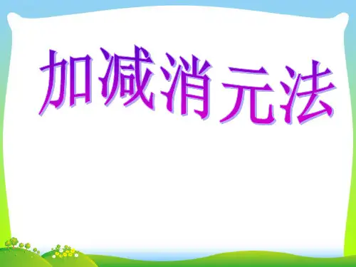 【最新】人教版七年级数学下册第八章《8-2 加减法解方程》优秀课件(共13张PPT).ppt
