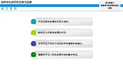 培养学生良好的态度与品德