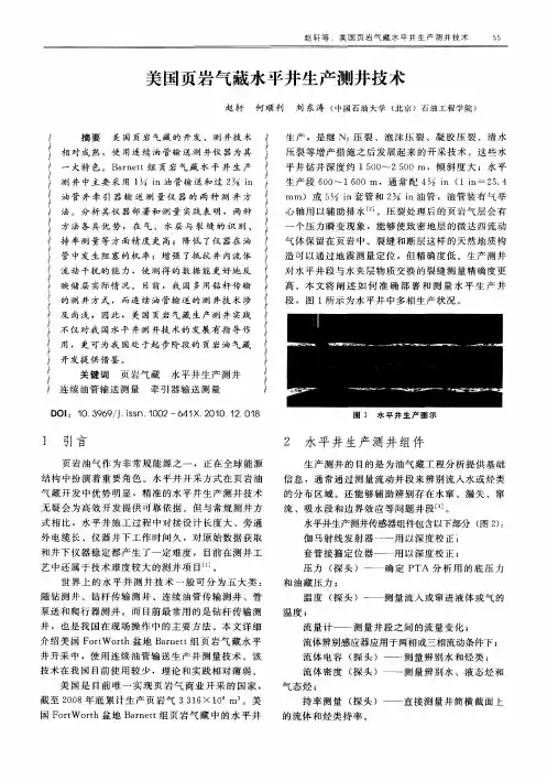 美国页岩气藏水平井生产测井技术