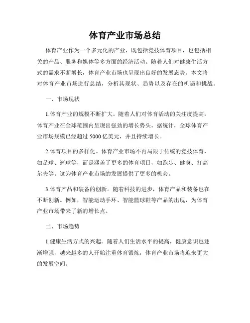 体育产业市场总结