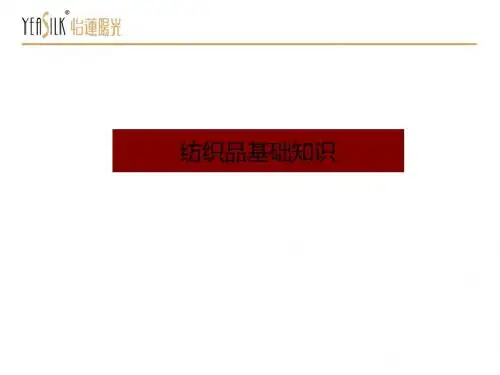 纺织基础技能培训 65页PPT