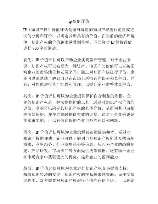 ip价值评估