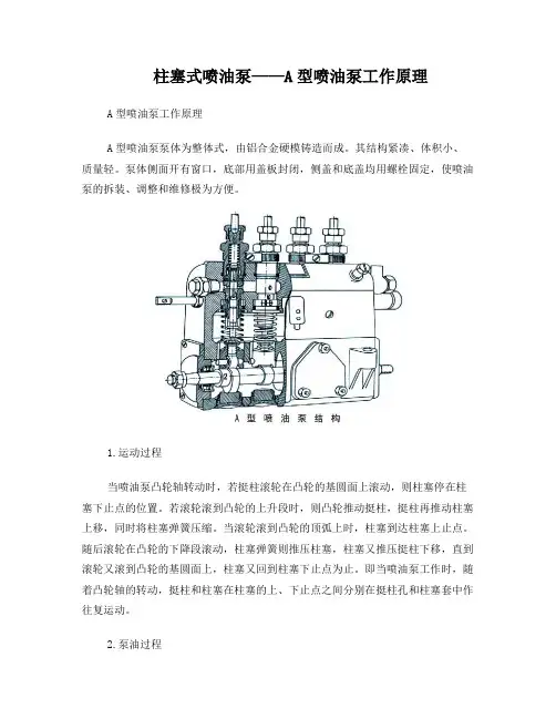 喷油泵工作原理