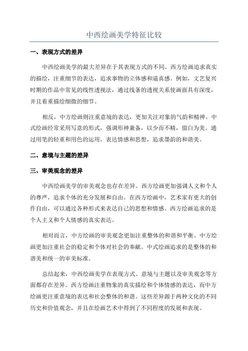 中西绘画美学特征比较