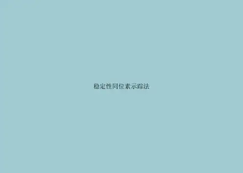 稳定性同位素示踪法(优质PPT文档)